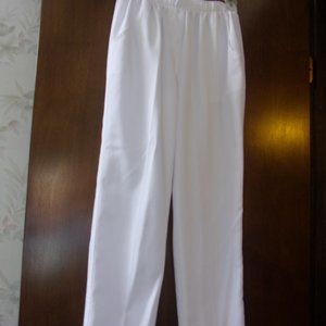 Alia White Elastic Waist Pants 6P